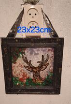 Art By Myrthe hert op glas, Ophalen of Verzenden