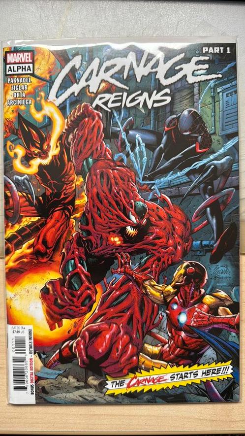 3 * Carnage, Reigns Alpha, Forever, Deadpool, Boeken, Strips | Comics, Zo goed als nieuw, Meerdere comics, Amerika, Ophalen of Verzenden