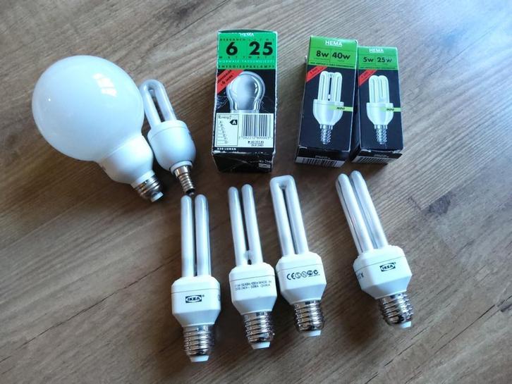 9 Spaarlampen E27 E14 peertjes lampen lamp Philips Ikea Hema, Huis en Inrichting, Lampen | Losse lampen, Gebruikt, Spaarlamp, Minder dan 30 watt