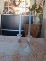 2 porselein kandelaars met rozen, Ophalen of Verzenden, Nieuw