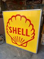 Shell reclame lichtbak. 100 x 100 cm, Ophalen, Gebruikt, Lichtbak of (neon) lamp, Info@shell.nl