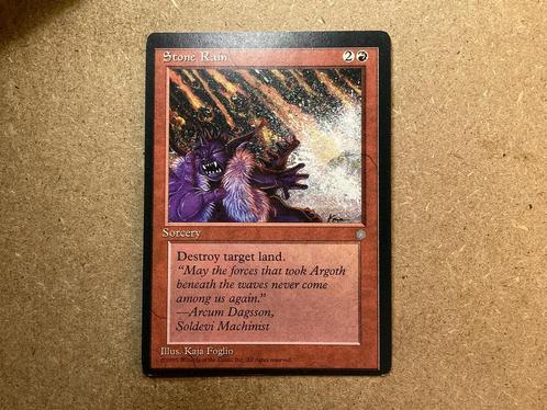 1x Stone Rain (Excellent), Hobby en Vrije tijd, Verzamelkaartspellen | Magic the Gathering, Zo goed als nieuw, Losse kaart, Ophalen of Verzenden