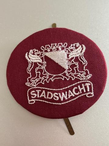 Oude Stadswacht embleem – origineel uniformonderdeel beschikbaar voor biedingen