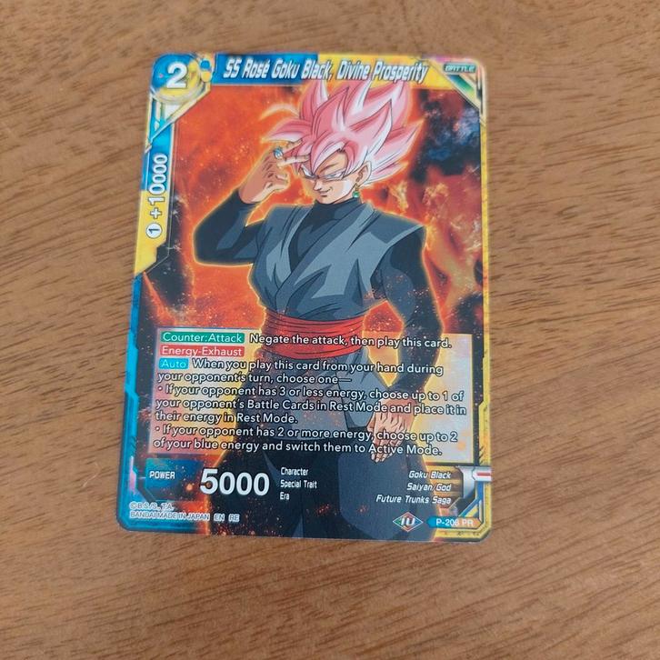 Dragon Ball Super Card Game - Rose Goku Black P-206 PR, Hobby en Vrije tijd, Verzamelkaartspellen | Overige, Zo goed als nieuw