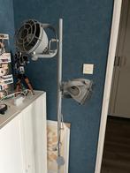 Industriële grijze vloerlamp, Huis en Inrichting, Lampen | Vloerlampen, Ophalen, Gebruikt, Metaal, 150 tot 200 cm