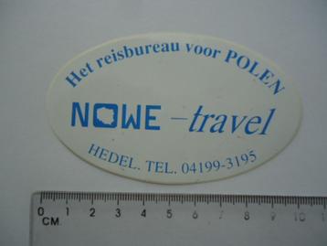 sticker oud Hedel NOWE TRAVEL polen retro reizen vintage beschikbaar voor biedingen
