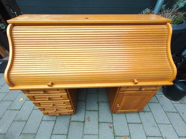 Secretaire met eiken stoel, Huis en Inrichting, Bureaus, Gebruikt, Bureau, Ophalen