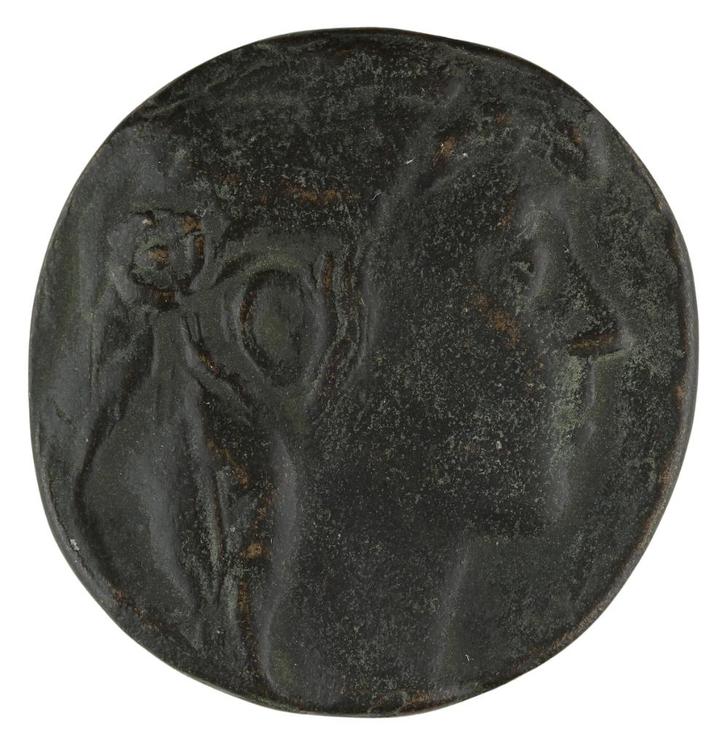 PENNING 1968 Lucie Nijland : Zelfportret, Postzegels en Munten, Penningen en Medailles, Brons, Nederland, Verzenden