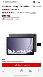 SAMSUNG Galaxy Tab A9 Plus 11 inch 64 GB Grijs Wifi + 5G, Computers en Software, Android Tablets, Samsung, Nieuw, Ophalen of Verzenden
