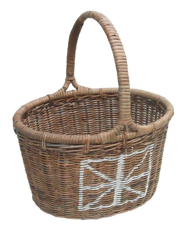 Hengselmand riet ovaal, Huis en Inrichting, Woonaccessoires | Schalen en Manden, Nieuw, Ovaal, Riet, Verzenden
