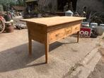 Antieke eikenhouten werktafel kookeiland of badkamermeubel, Antiek en Kunst, Curiosa en Brocante, Ophalen