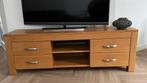 Massief eiken tv-dressoir / tv-kast, blank, Ophalen, 150 tot 200 cm, Eikenhout, Zo goed als nieuw