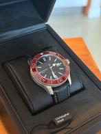 Christopher Ward C60 Trident Pro 600 42mm Black / Red, Ophalen, Zo goed als nieuw, Staal, Overige merken