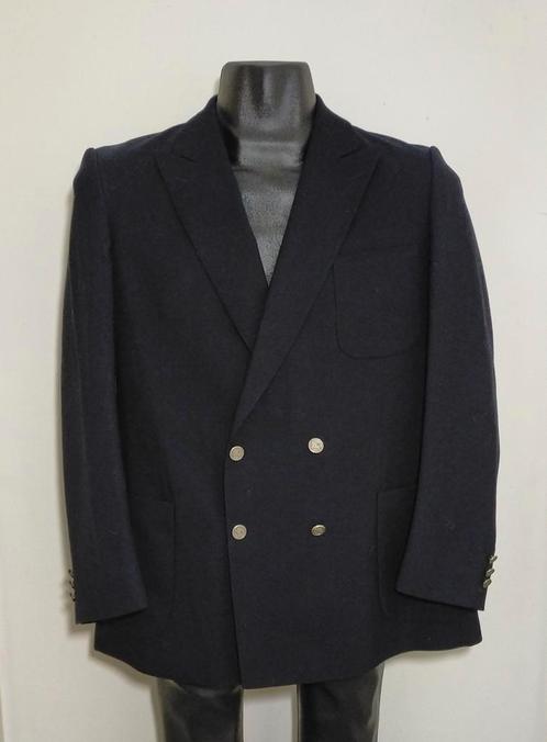 Donkerblauwe klassieke double breasted blazer van Burberry, Kleding | Heren, Kostuums en Colberts, Zo goed als nieuw, Maat 48/50 (M)
