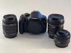 Canon Bundel: Canon EOS 1200D DSLR + 3 lenzen + accessoires, Spiegelreflex, Canon, Ophalen of Verzenden, Zo goed als nieuw