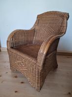 Rieten fauteuil / stoel, Ophalen, Zo goed als nieuw, Bruin, Eén
