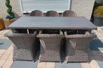 Zgan tuinset wicker 6 persoons  / loungeset, Ophalen, 6 zitplaatsen, Zo goed als nieuw, Wicker