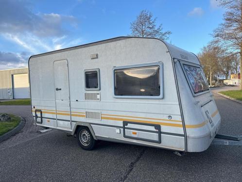 KNAUS 440 SUDWIND 1995 VAST BED VERKOCHT, Caravans en Kamperen, Caravans, Bedrijf, tot en met 4, 750 - 1000 kg, Standaardzit, Knaus