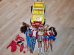 Barbie set Baywatch met auto en accessoires, Ophalen of Verzenden, Gebruikt, Barbie