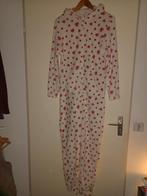 Onesie met hartjes maat S/M, Ophalen of Verzenden, Zo goed als nieuw, Maat 38/40 (M), Wit