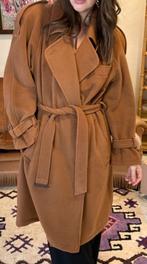 ZGAN! Vintage cashmere wollen jas trenchcoat, Kleding | Dames, Jassen | Winter, Maat 38/40 (M), Bruin, Ophalen of Verzenden, Zo goed als nieuw