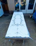 Antiek Victoriaans tafelkleed met ausbrenner broderie., Ophalen of Verzenden