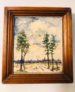 Drie kleine schilderijtjes, waterverf, gesigneerd, 1980, Antiek en Kunst, Kunst | Schilderijen | Klassiek, Ophalen of Verzenden