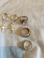 Vintage zilver ringen & OORBELLEN, Ophalen of Verzenden, Zilver