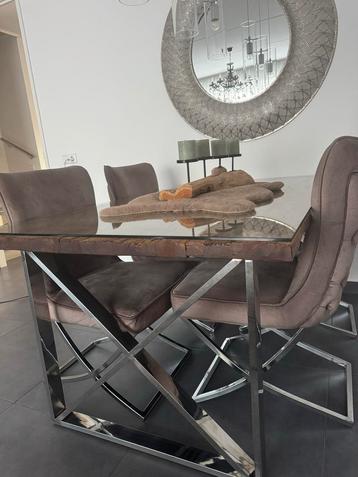 Luxe Eettafelset + Salontafel - Eric Kuster Stijl beschikbaar voor biedingen