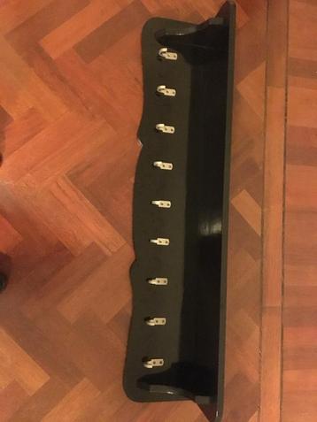 Houten Wandkapstok Zwart Gelakt beschikbaar voor biedingen