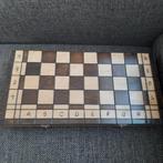 Houten reis schaakspel, Hobby en Vrije tijd, Gezelschapsspellen | Bordspellen, Ophalen of Verzenden, Zo goed als nieuw