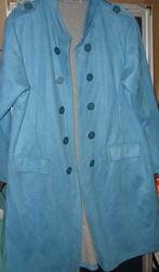 MAGNA mooie suedine look blazer in mooi fel blauw maat 44/46, Kleding | Dames, Maat 42/44 (L), Magna, Gedragen, Verzenden