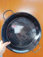 Steel and enamel Paella Pan Cooking Pan, Ophalen of Verzenden, Zo goed als nieuw, Koekenpan of Braadpan