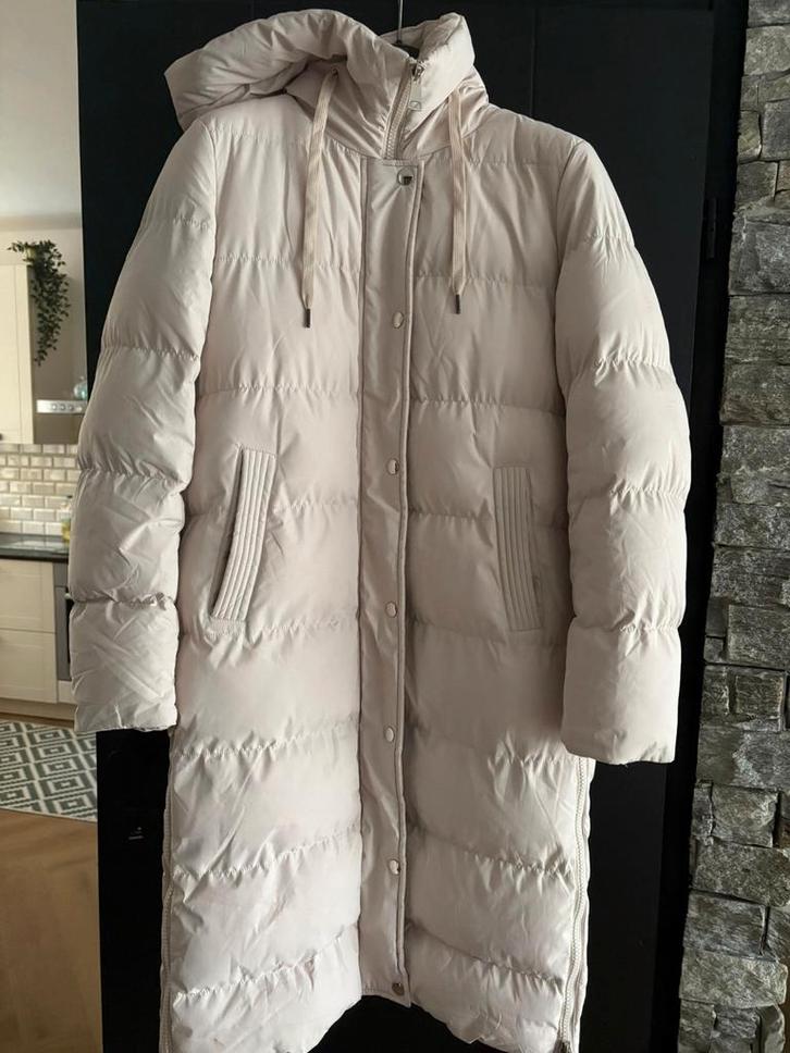 Getdrezzed winterjas beige - maat L, Kleding | Dames, Jassen | Winter, Gedragen, Maat 38/40 (M), Beige, Ophalen of Verzenden