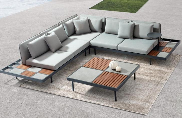 Loungeset Bali, Tuin en Terras, Tuinsets en Loungesets, Nieuw, Loungeset, Aluminium, Ophalen