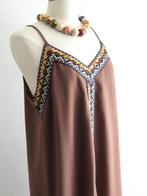 BOHO Ibiza, zomerjurk met Indian looks mt 42/44, Bruin, Verzenden, Maat 42/44 (L), Nieuw
