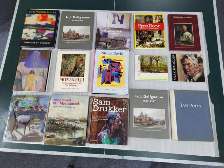 15 monografieën in doos van bek. kunstschilders, 25,- euro., Boeken, Kunst en Cultuur | Beeldend, Zo goed als nieuw, Schilder- en Tekenkunst