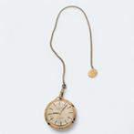 Vintage Kienzle verguld zakhorloge met ketting ca 1960., Overige merken, Zakhorloge, Goud, Verguld