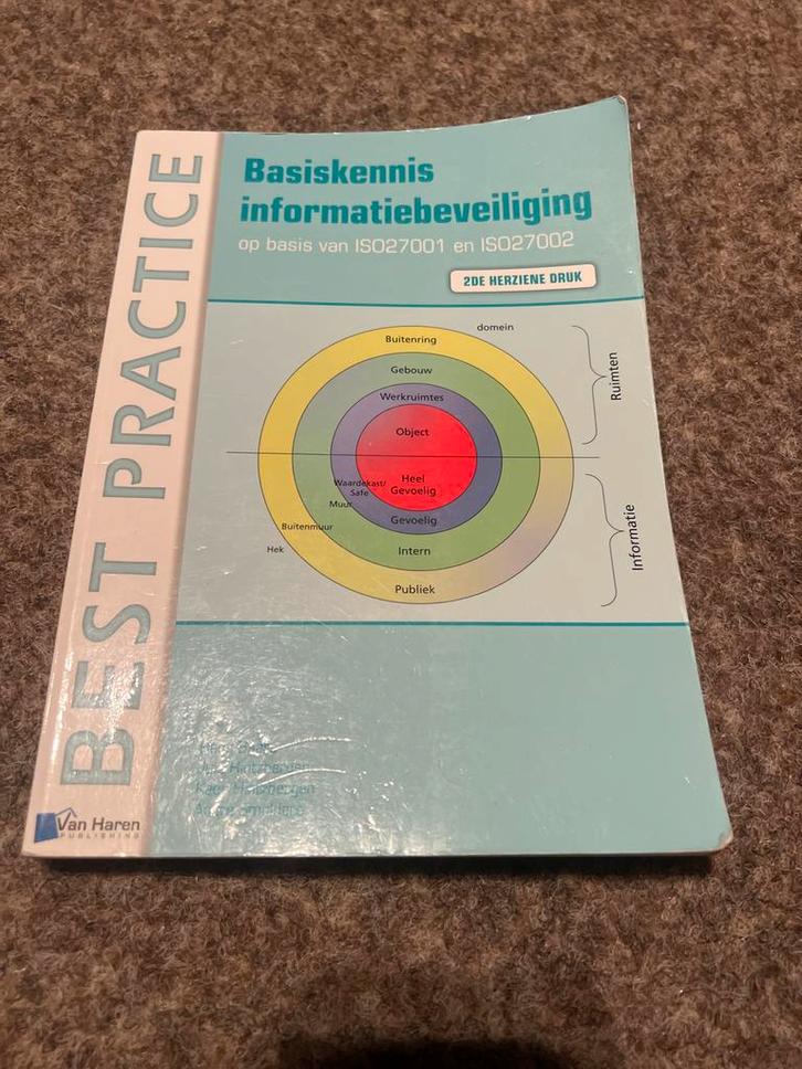 Basiskennis Informatiebeveiliging - ISO27001/2, Boeken, Studieboeken en Cursussen, Zo goed als nieuw, MBO, Ophalen of Verzenden