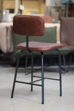 Nieuwe luxe barstoelen Zipp metaal leer kookeiland keuken, Huis en Inrichting, Ophalen, 5 krukken of meer, Met voetsteun, 60 tot 90 cm