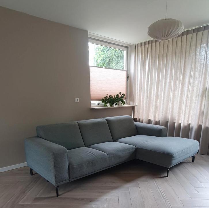 Montel hoekbank, Huis en Inrichting, Banken | Complete zithoeken, Gebruikt, Stof, Ophalen