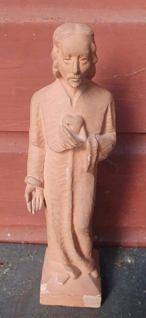 Beeldje terra cotta Christus gesigneerd PH, Antiek en Kunst, Kunst | Beelden en Houtsnijwerken, Ophalen