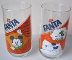 twee retro glazen van Fanta met Mickey en Minie Mouse, Verzamelen, Overige typen, Mickey Mouse, Ophalen of Verzenden, Zo goed als nieuw