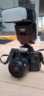 Minolta 300si + Minolta AF 35-70mm + Sigma EF-430ST flitser, Audio, Tv en Foto, Fotocamera's Analoog, Ophalen of Verzenden, Zo goed als nieuw