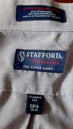 Heren overhemd STAFFORD CLASSIC FIT MAAT L 16 1-2 Zgan, Wit, Ophalen of Verzenden, Zo goed als nieuw, Halswijdte 41/42 (L)