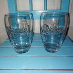 Chocomel glazen helder glas 2 stuks, Huis en Inrichting, Ophalen, Glas of Glazen, Overige stijlen, Glas