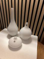 Salong Witte Vazen Set - 3 stuks, Ophalen, Wit, 75 cm of meer, Glas