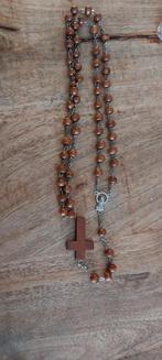 Houten Vintage Rozenkrans met Kruis, Antiek en Kunst, Antiek | Religie, Ophalen of Verzenden