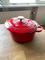 BK Bourgogne braadpan gietijzer emaille 24cm chili red, Keramische plaat, Ophalen of Verzenden, Gietijzer