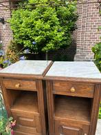 2 antieke nachtkastjes met een mooi marmer blad, slaapkamer, Hoofdstraat 15, Nieuw, Ophalen of Verzenden, Info@ILfienile.nl
